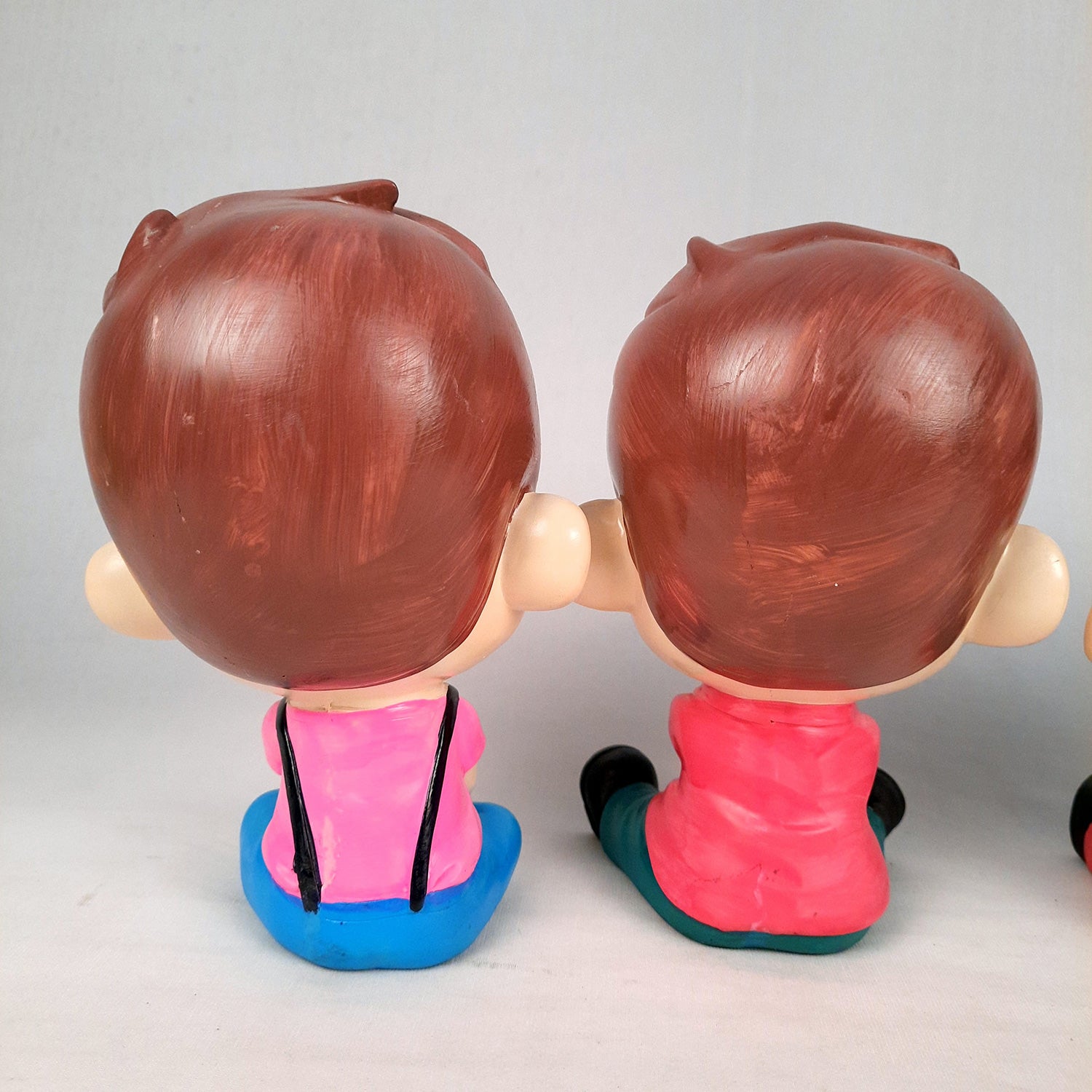 Two Boys Sitting Showpiece | Human Figurine | Cute Resin Showpiece - for Living Room, Home, Table Decor, Gift for Him - 8 Inch (Set of 2) - Apkamart