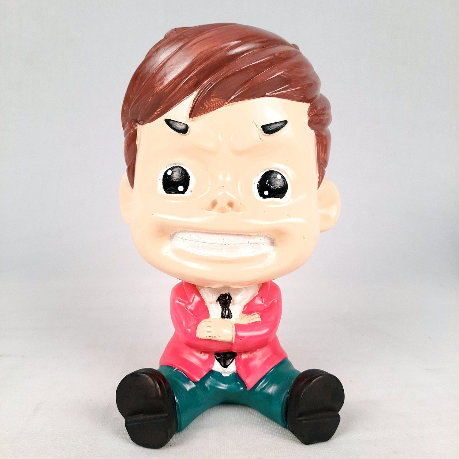 Decorative Sitting Boys Showpiece Human Figurine | Cute Resin Showpiece - for Living Room, Home, Table Decor, Gift for Him - 8 Inch (Set of 4)-Apkamart