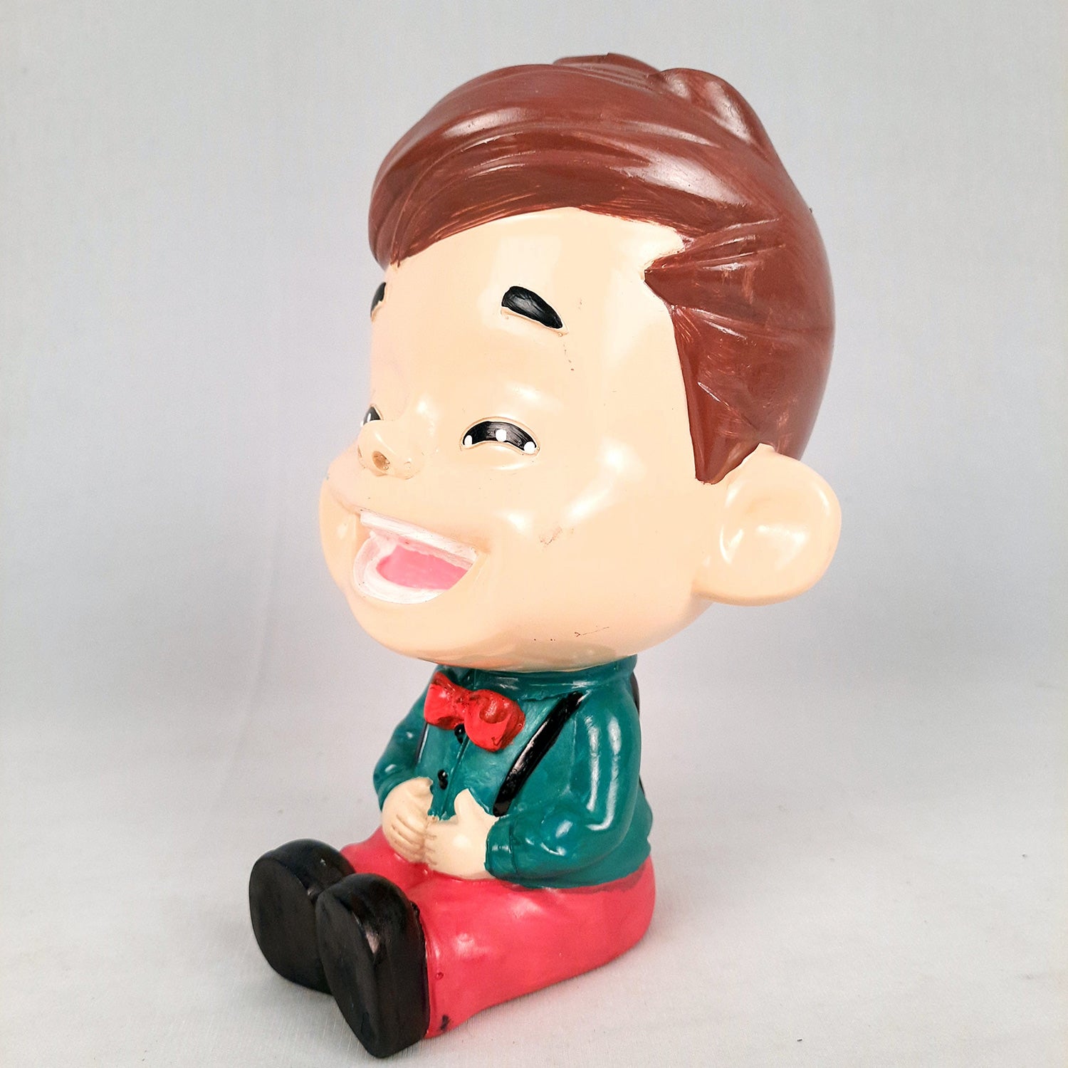 Decorative Sitting Boys Showpiece Human Figurine | Cute Resin Showpiece - for Living Room, Home, Table Decor, Gift for Him - 8 Inch (Set of 4)-Apkamart