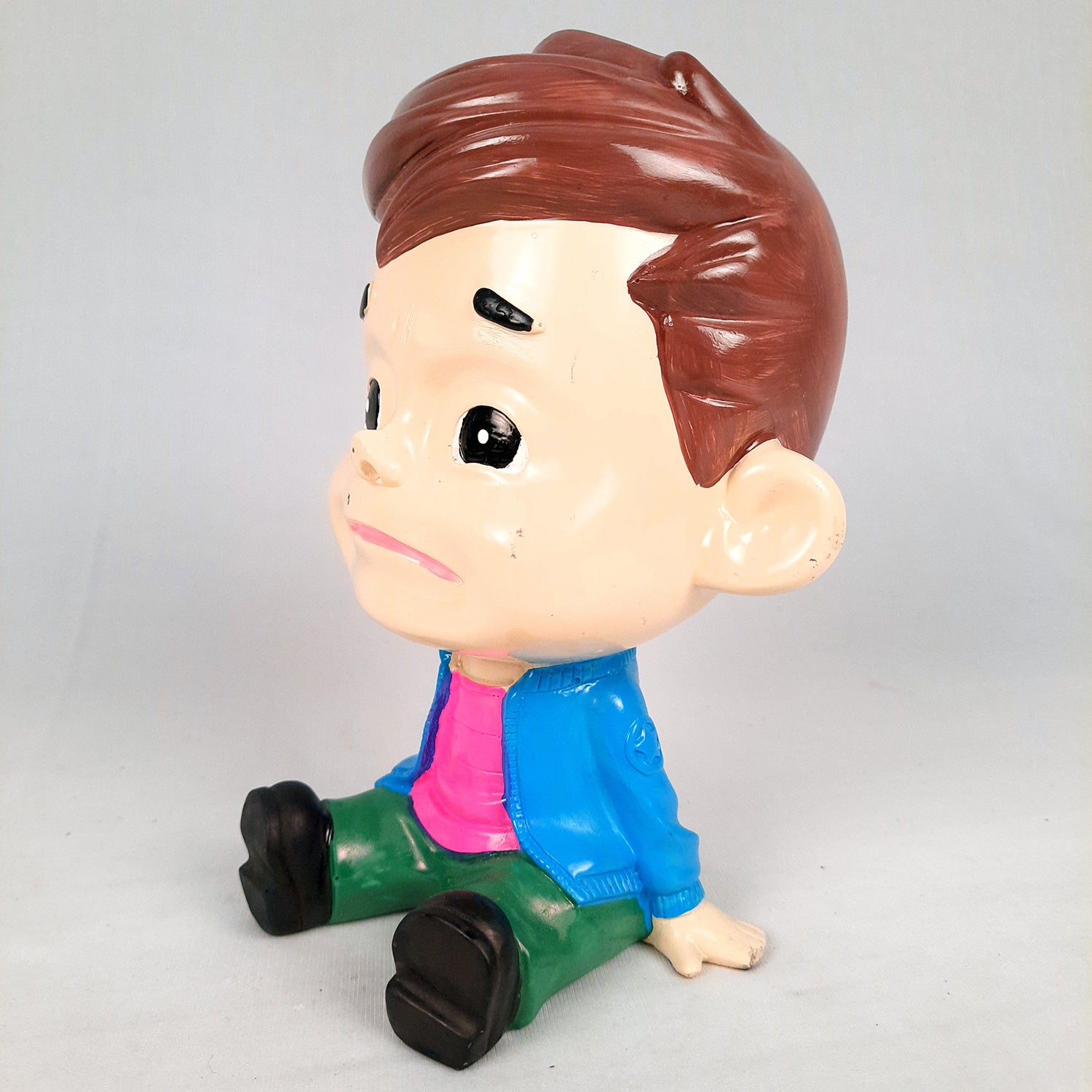 Decorative Sitting Boys Showpiece Human Figurine | Cute Resin Showpiece - for Living Room, Home, Table Decor, Gift for Him - 8 Inch (Set of 4)-Apkamart