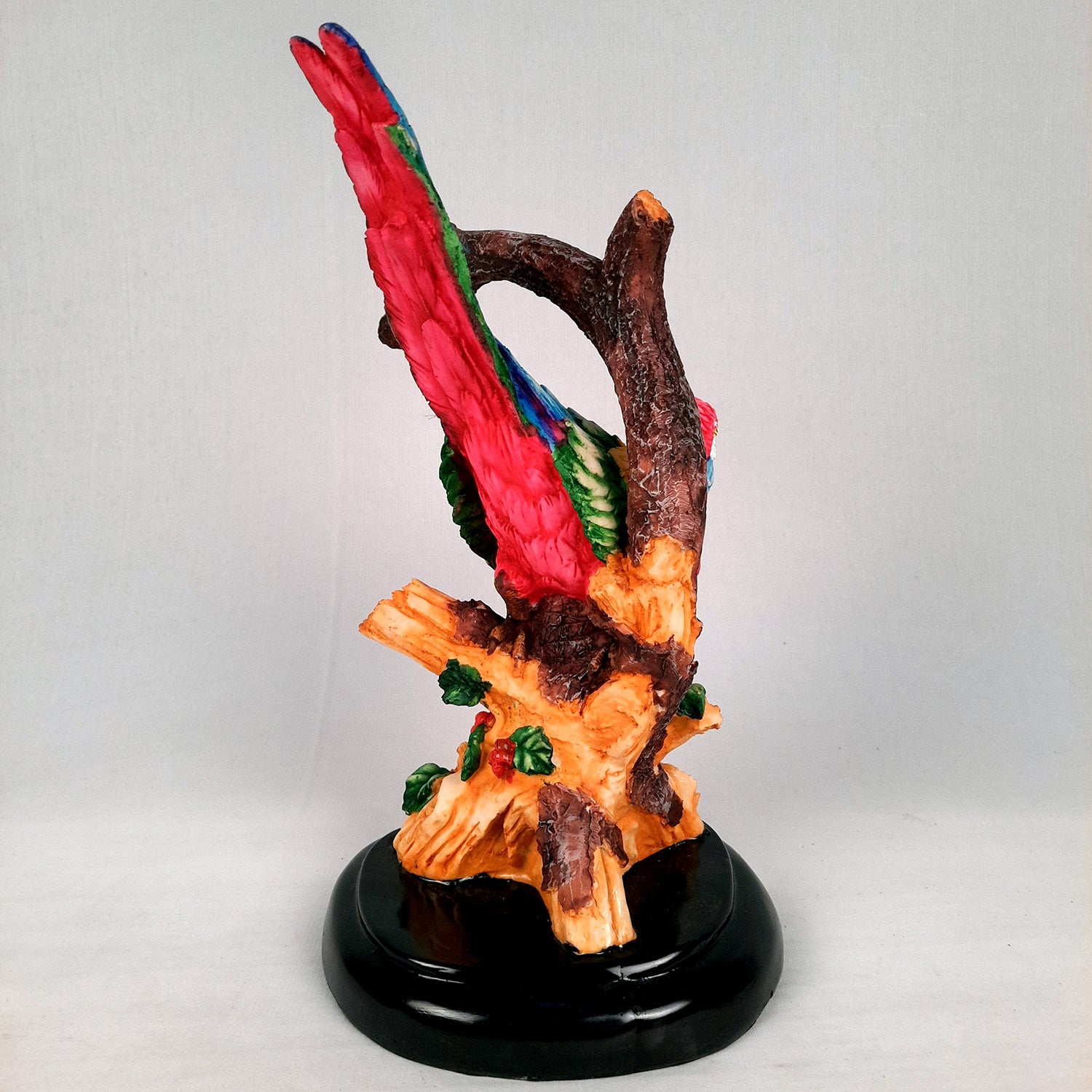 Parrot Showpiece | Bird Statue - For Home, Garden, Table Decor & Gifts - 12 Inch - Apkamart