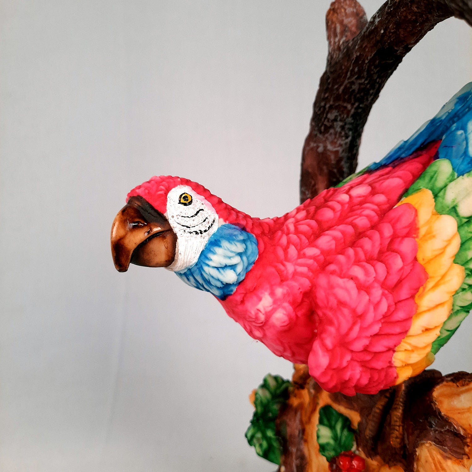 Parrot Showpiece | Bird Statue - For Home, Garden, Table Decor & Gifts - 12 Inch - Apkamart