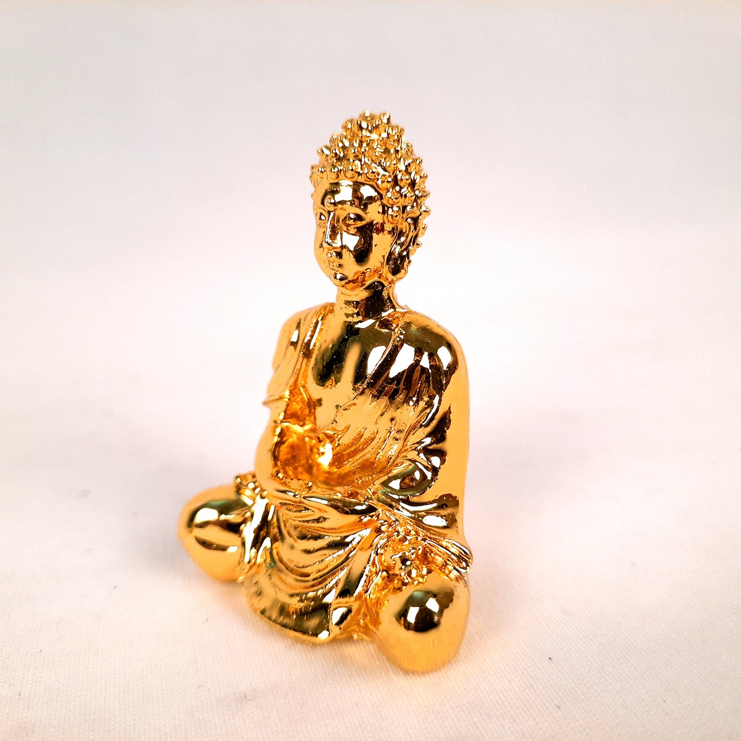 Buddha Statue | Lord Gautam Buddha Showpiece Set - For Car Dashboard, Living room, Home, Table, Office Decor & Gift - 2 Inch (Set of 2) - Apkamart