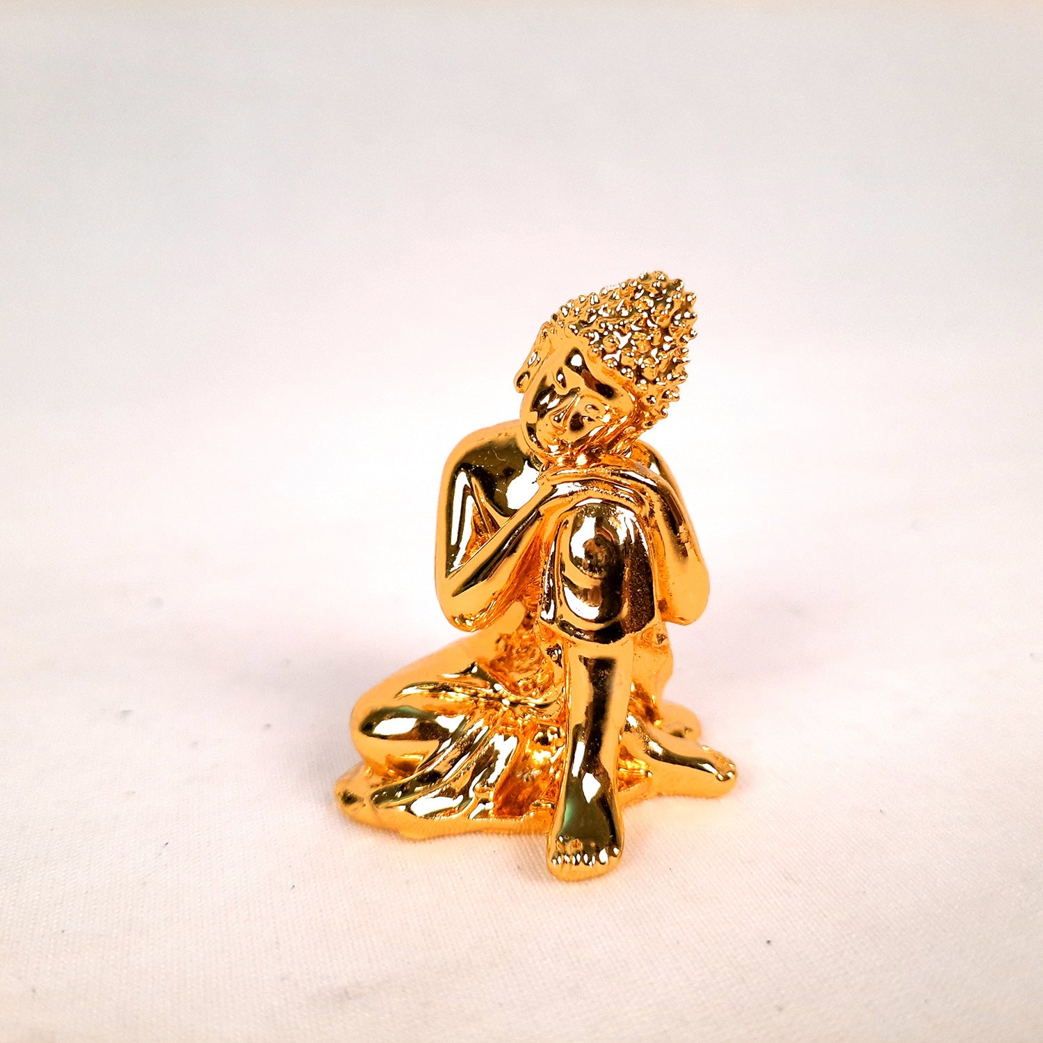 Buddha Statue | Lord Gautam Buddha Showpiece Set - For Car Dashboard, Living room, Home, Table, Office Decor & Gift - 2 Inch (Set of 2) - Apkamart