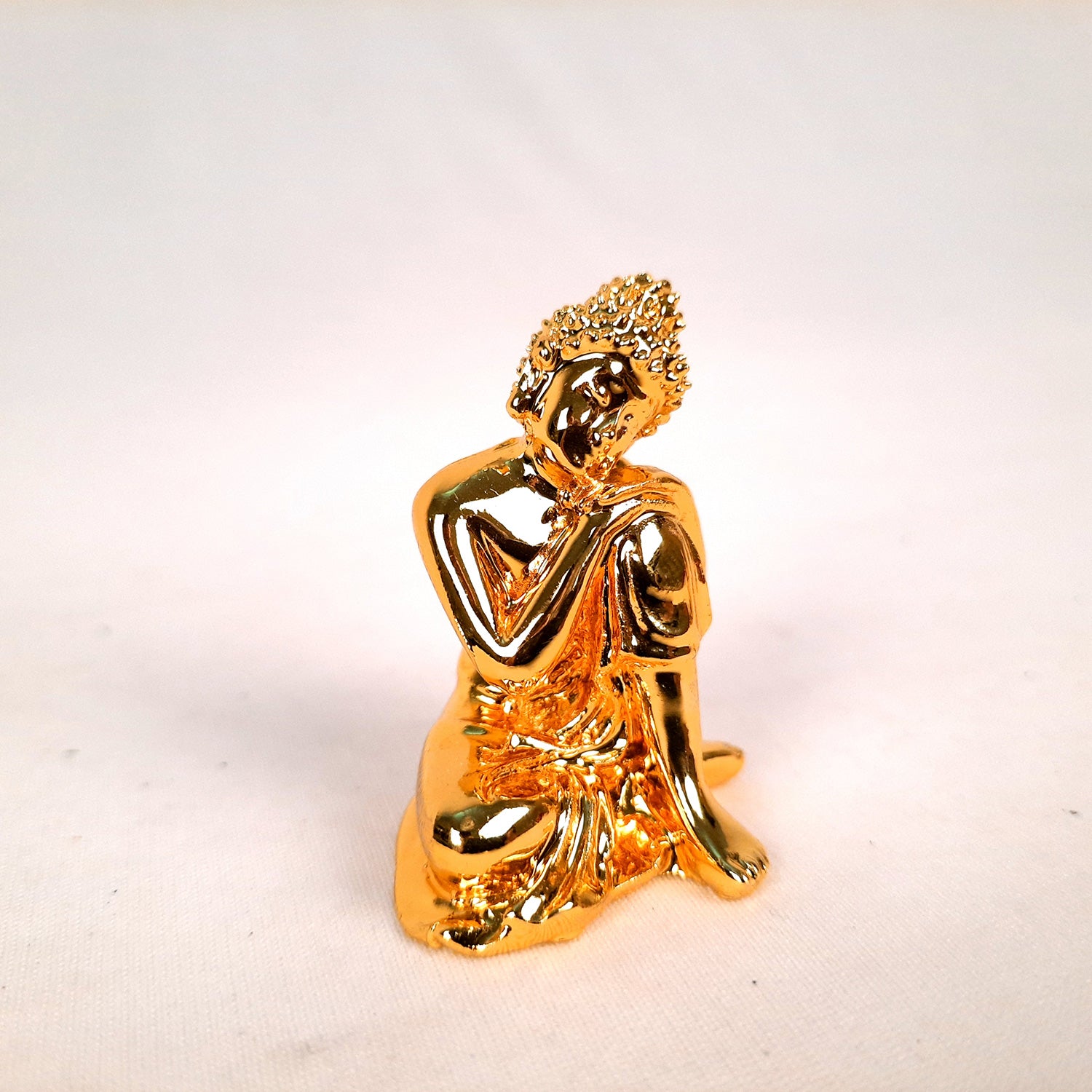 Buddha Statue | Lord Gautam Buddha Showpiece Set - For Car Dashboard, Living room, Home, Table, Office Decor & Gift - 2 Inch (Set of 2) - Apkamart