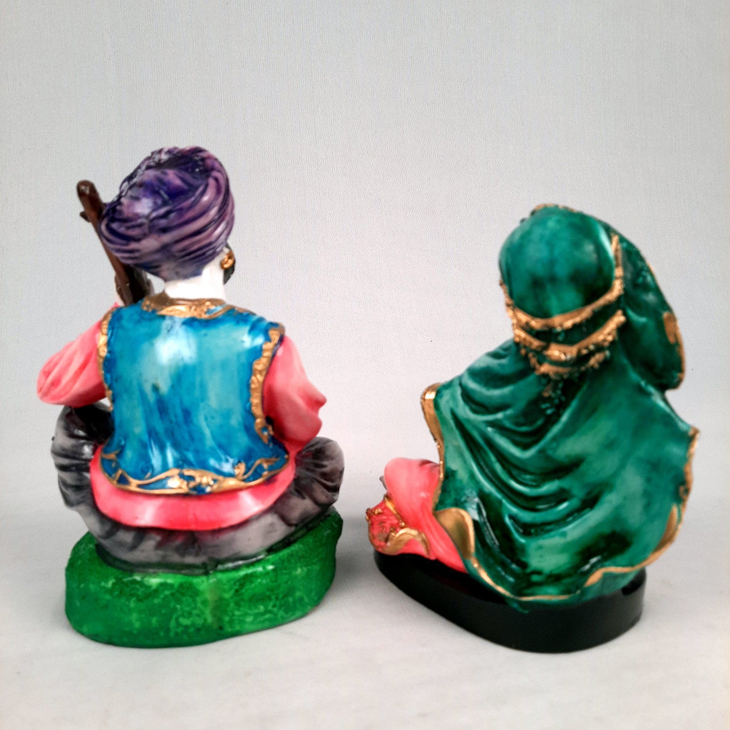 Decorative Couple Musician Showpiece - for Table & Office Decor- 8 inch-Apkamart