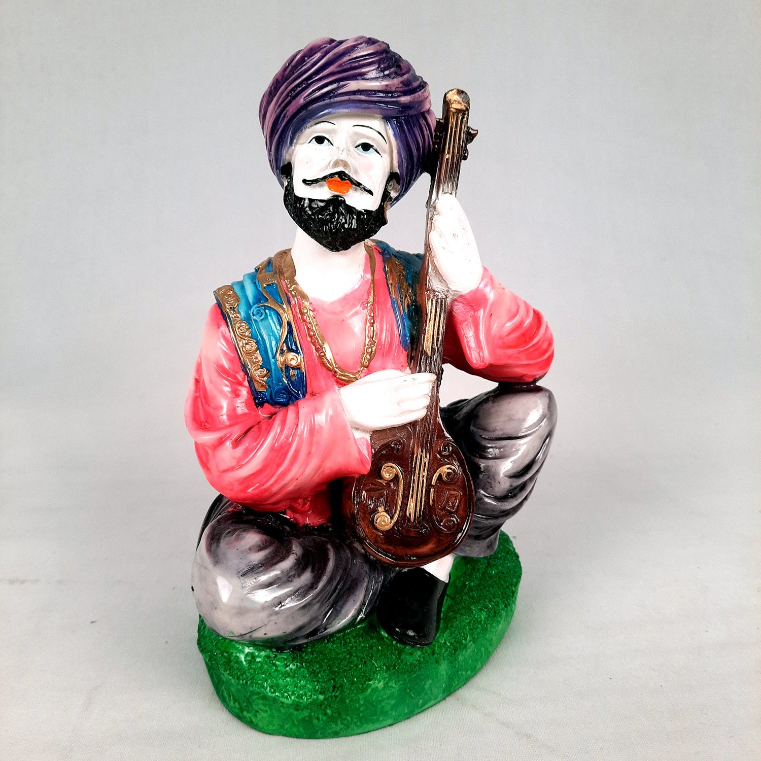 Decorative Couple Musician Showpiece - for Table & Office Decor- 8 inch-Apkamart