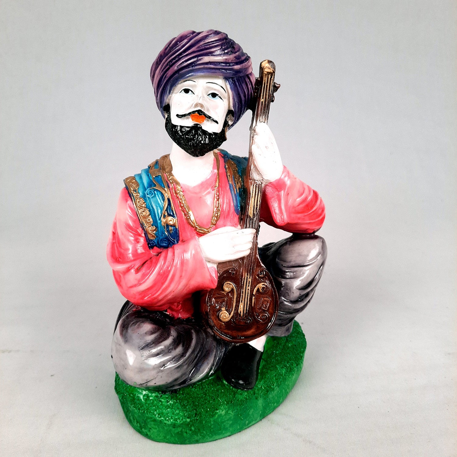 Decorative Couple Musician Showpiece - for Table & Office Decor- 8 inch-Apkamart