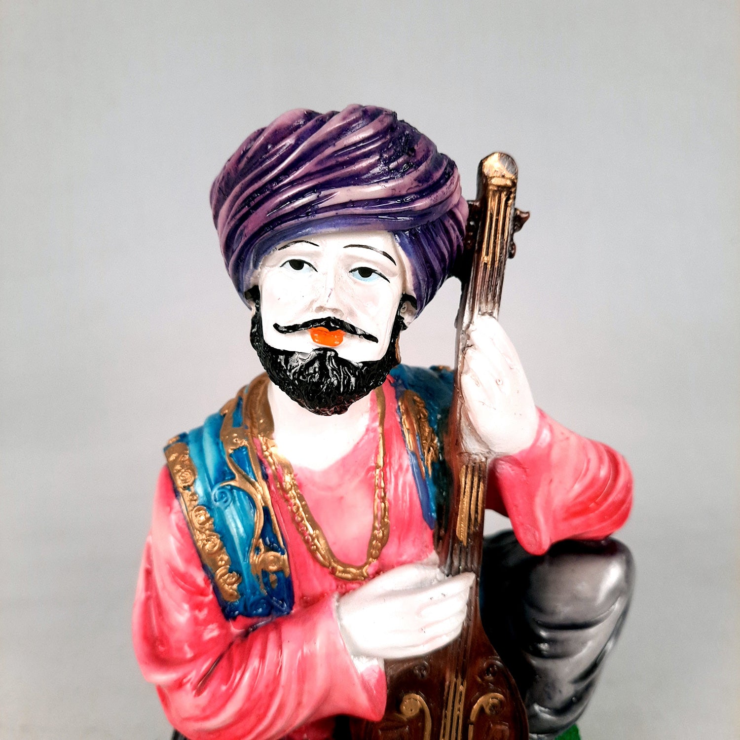 Decorative Couple Musician Showpiece - for Table & Office Decor- 8 inch-Apkamart