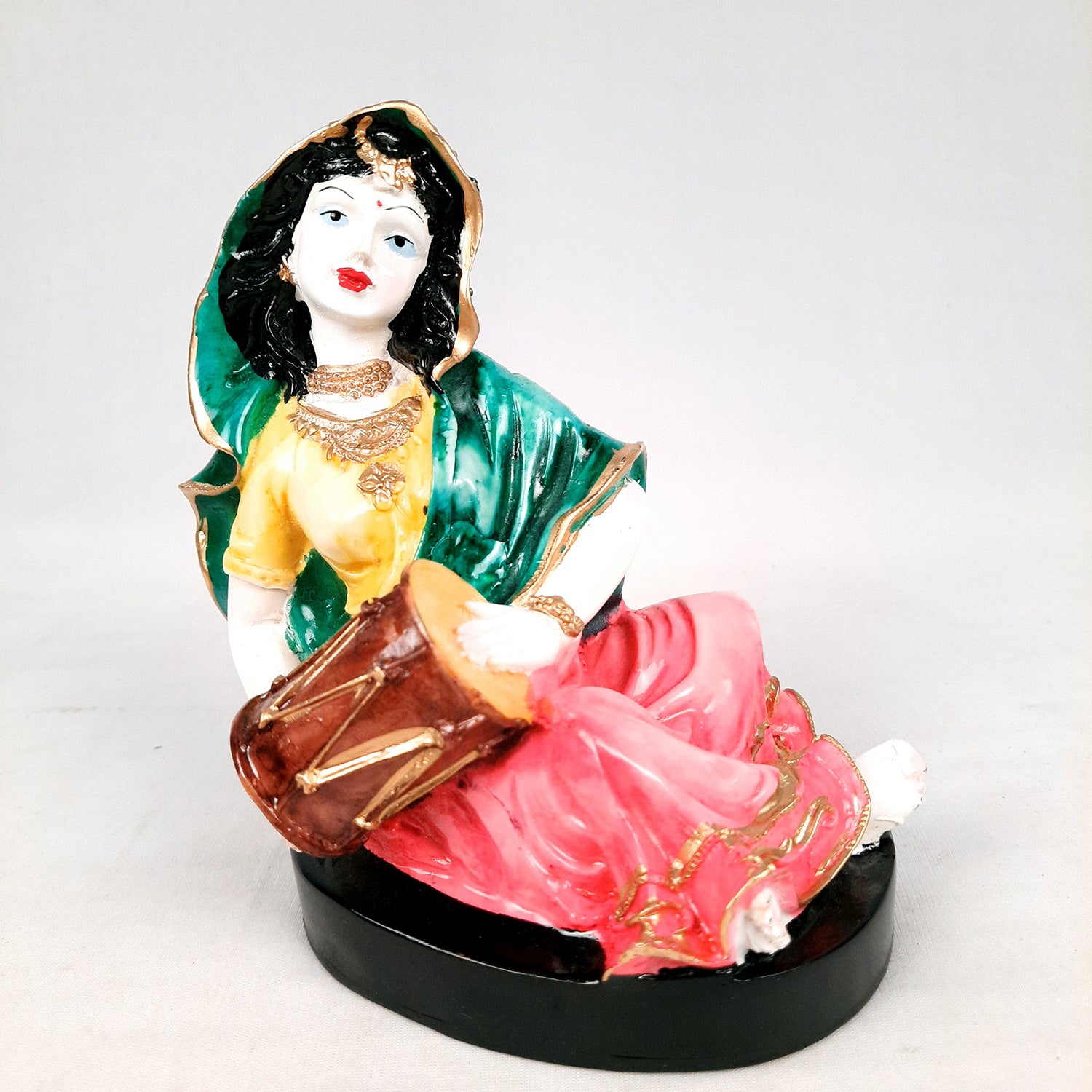 Decorative Couple Musician Showpiece - for Table & Office Decor- 8 inch-Apkamart