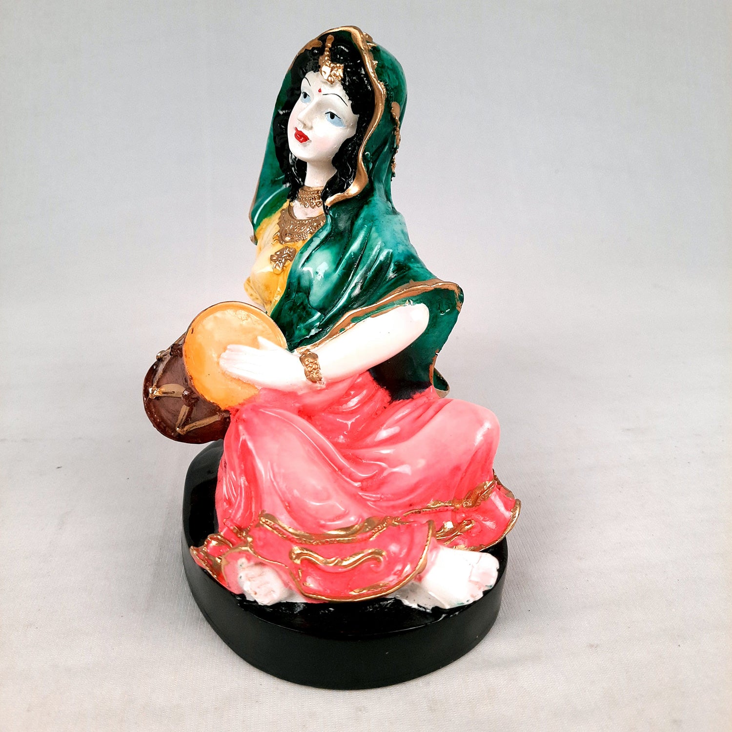 Decorative Couple Musician Showpiece - for Table & Office Decor- 8 inch-Apkamart