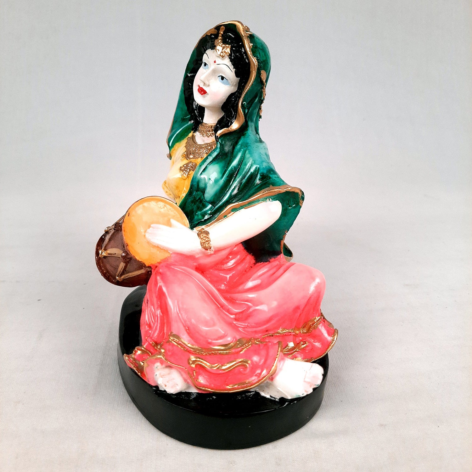 Decorative Couple Musician Showpiece - for Table & Office Decor- 8 inch-Apkamart