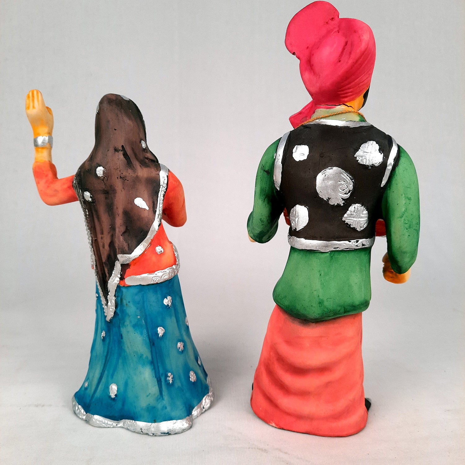 Decorative Couple Musician Showpiece Set- 10 inch-Apkamart
