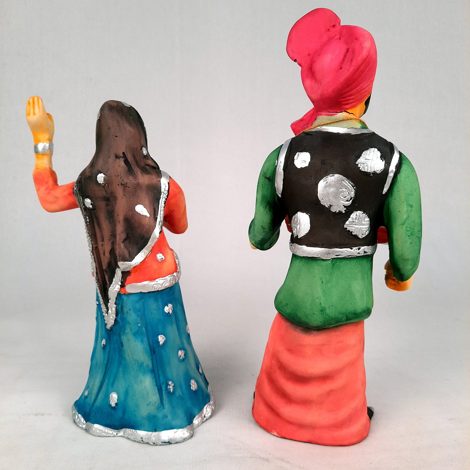 Decorative Couple Musician Showpiece Set- 10 inch-Apkamart