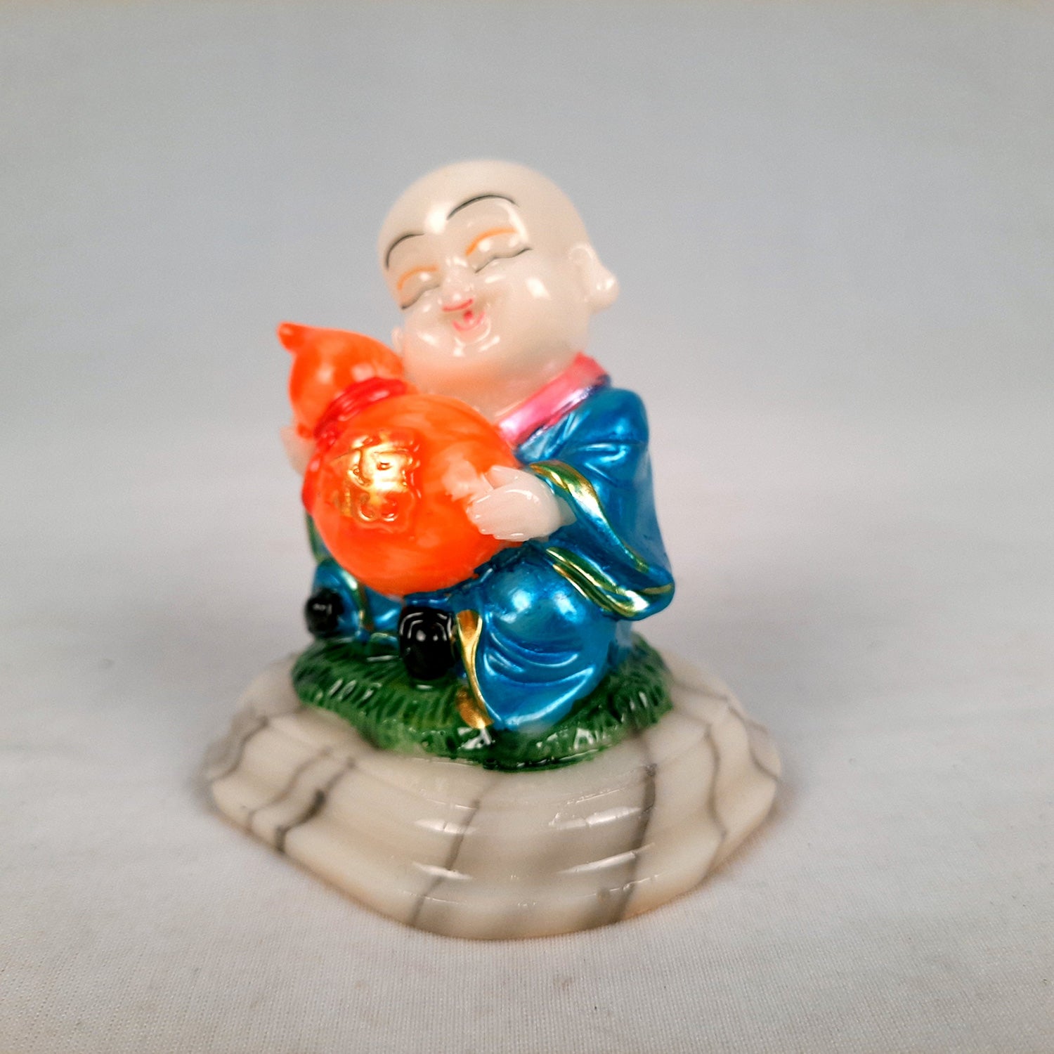 Buddha Baby Monk Showpiece | Feng Shui Decor - For Good Luck, Home, Table, Office Decor, Car Dashboard & Gift - 4 Inch (Set of 3) - Apkamart