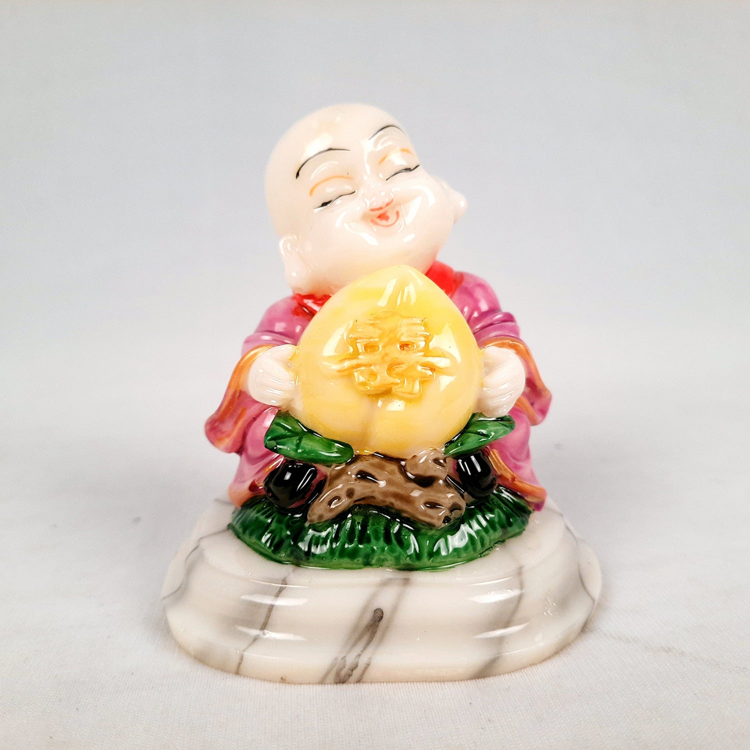 Buddha Baby Monk Showpiece | Feng Shui Decor - For Good Luck, Home, Table, Office Decor, Car Dashboard & Gift - 4 Inch (Set of 3) - Apkamart