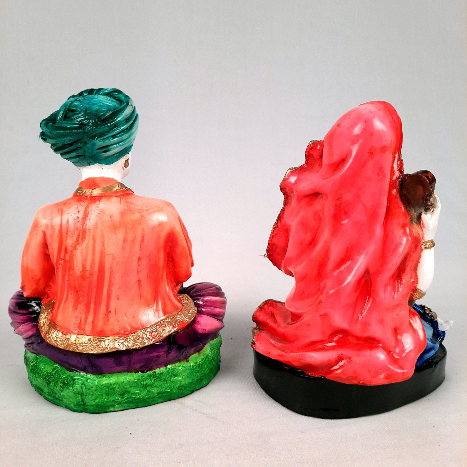 Decorative Couple Musician Showpiece - for Table & Office Decor- 8 inch- Apkamart