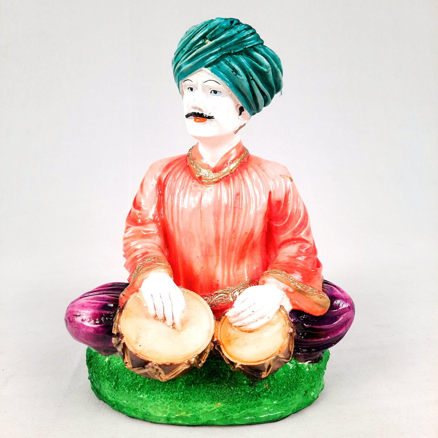 Decorative Couple Musician Showpiece - for Table & Office Decor- 8 inch- Apkamart