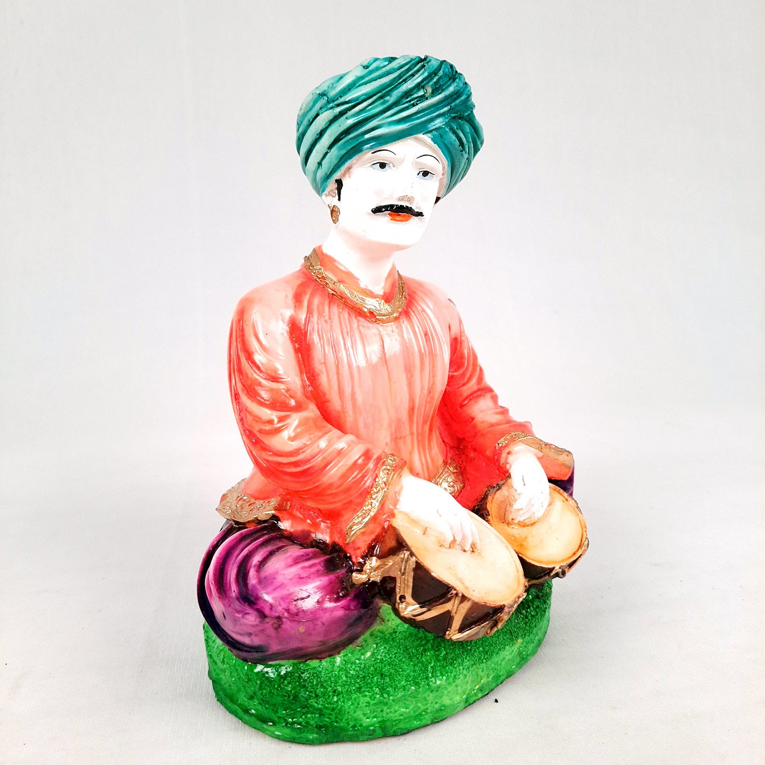 Decorative Couple Musician Showpiece - for Table & Office Decor- 8 inch- Apkamart
