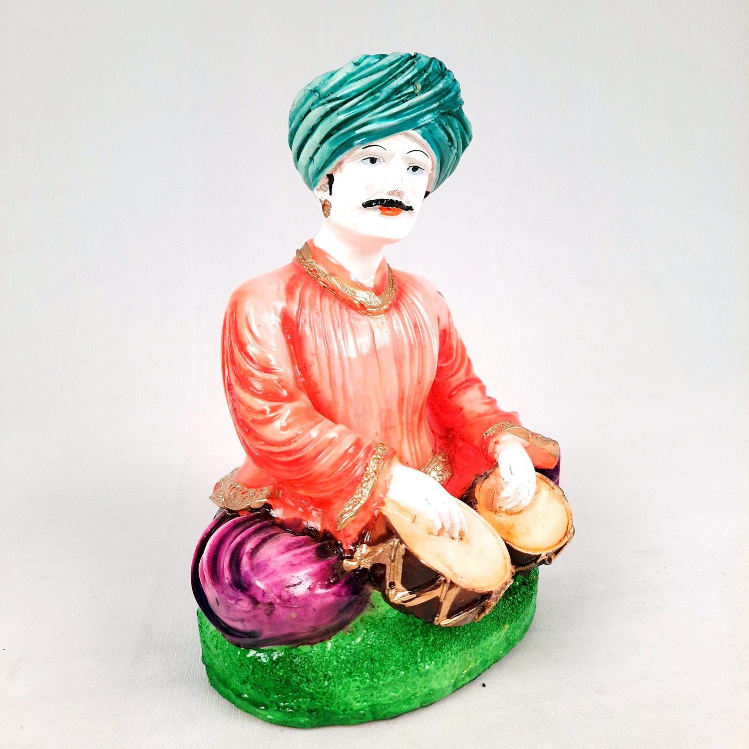 Decorative Couple Musician Showpiece - for Table & Office Decor- 8 inch- Apkamart
