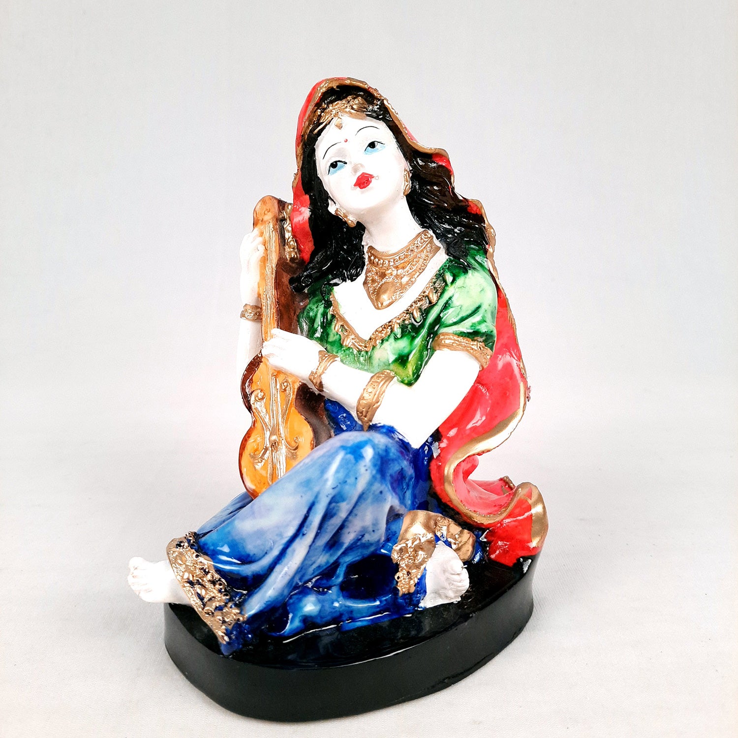 Decorative Couple Musician Showpiece - for Table & Office Decor- 8 inch- Apkamart
