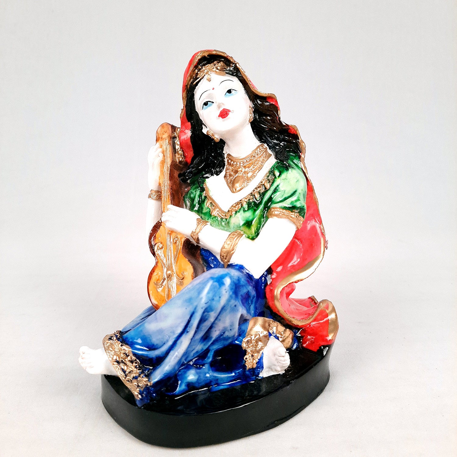 Decorative Couple Musician Showpiece - for Table & Office Decor- 8 inch- Apkamart
