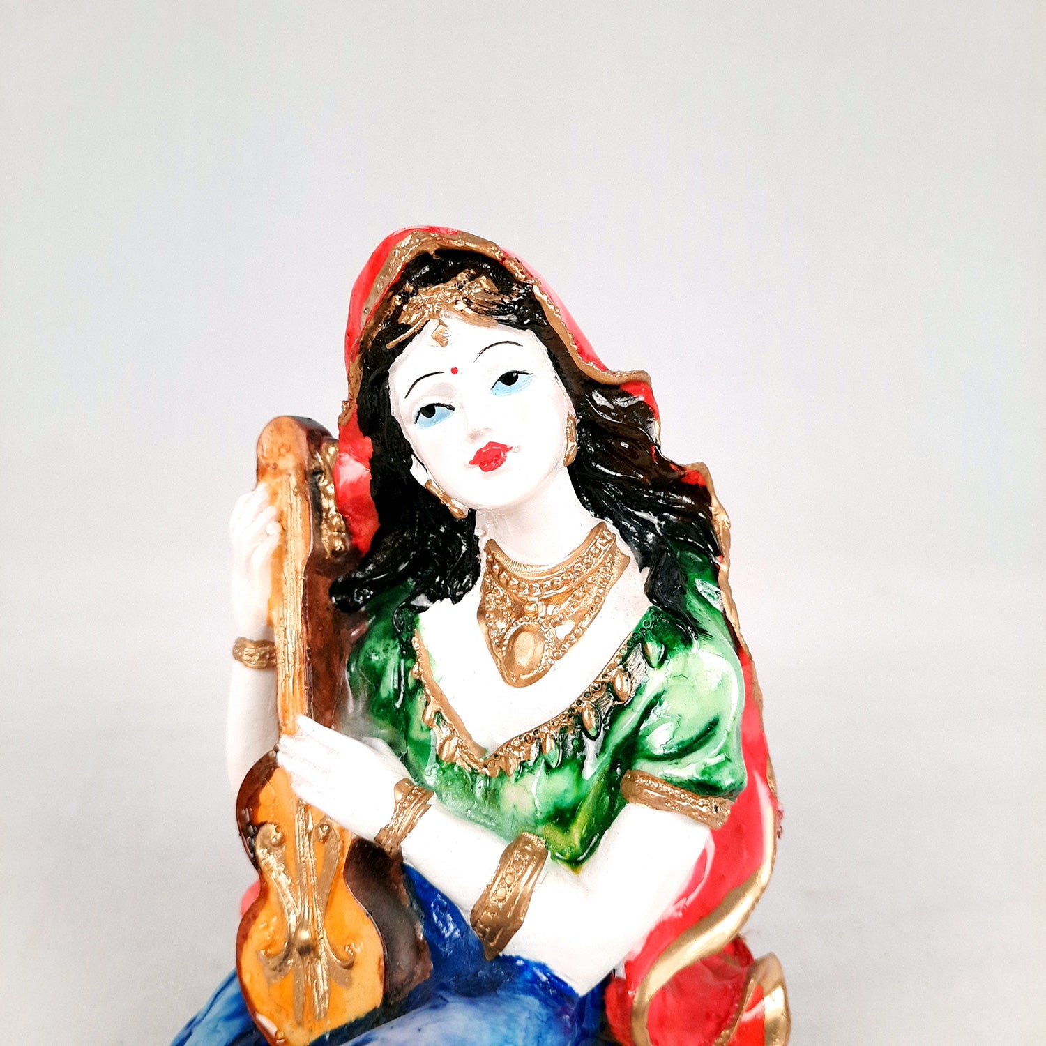 Decorative Couple Musician Showpiece - for Table & Office Decor- 8 inch- Apkamart