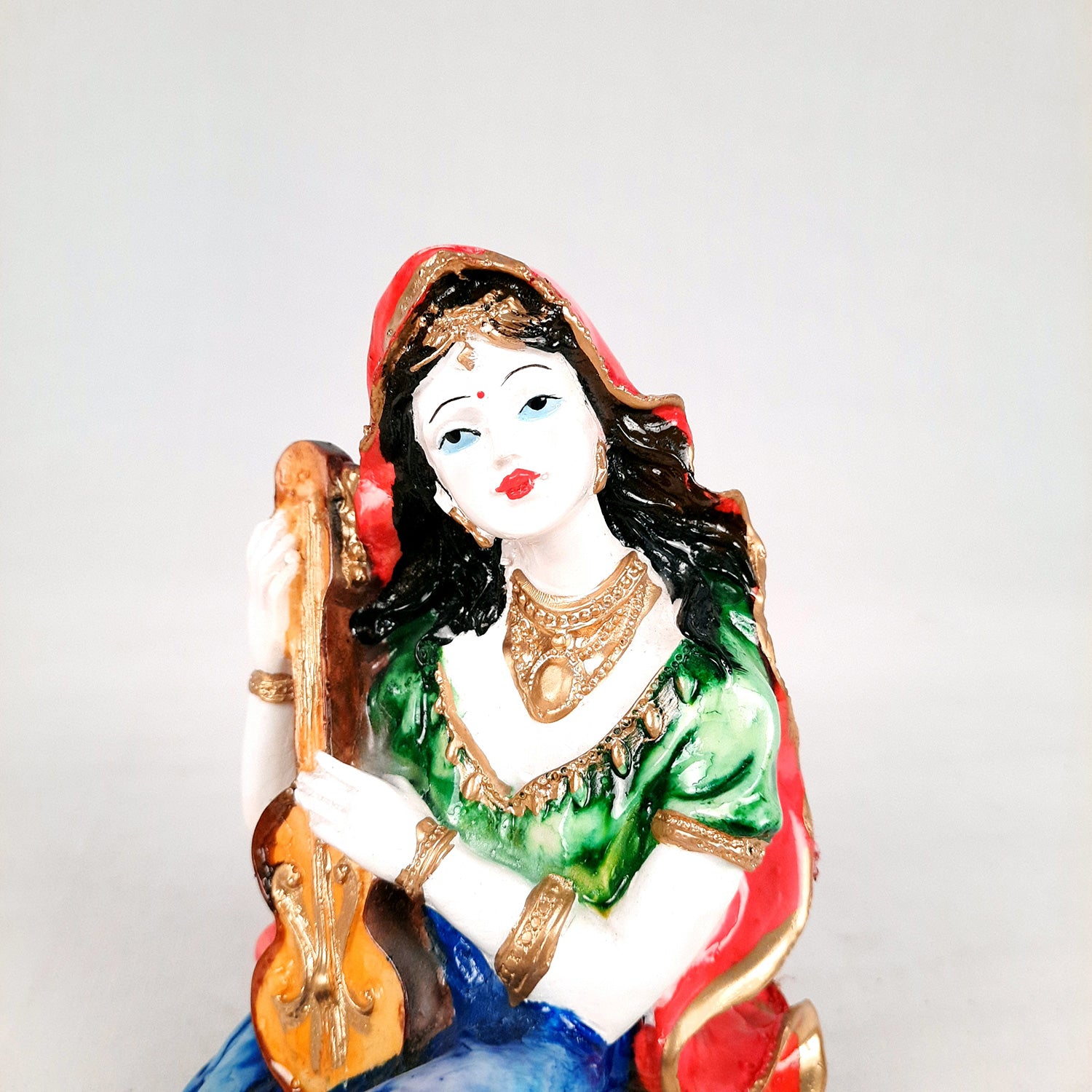 Decorative Couple Musician Showpiece - for Table & Office Decor- 8 inch- Apkamart