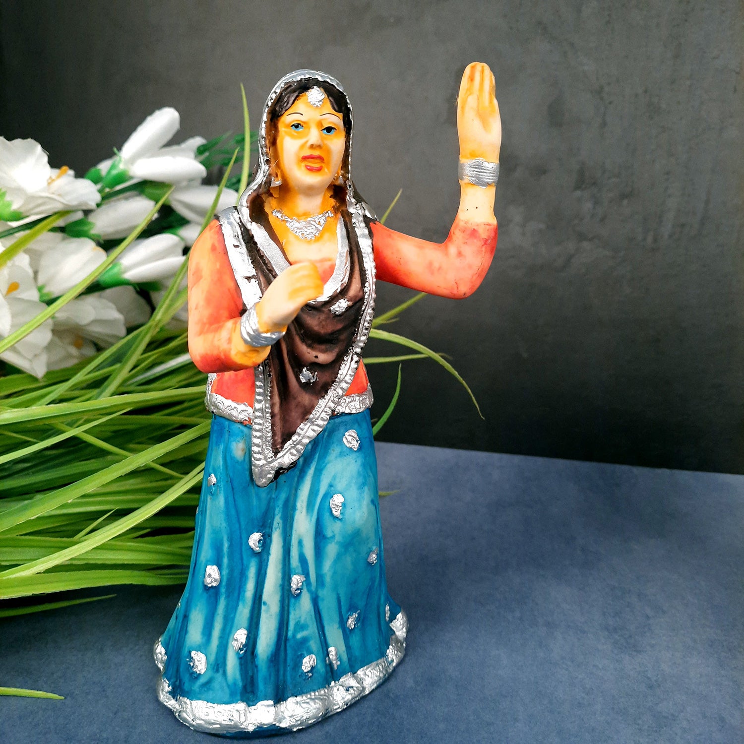 Decorative Couple Musician Showpiece Set- 10 inch-Apkamart