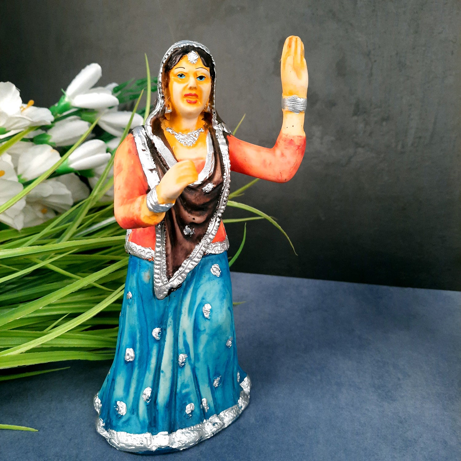 Decorative Couple Musician Showpiece Set- 10 inch-Apkamart