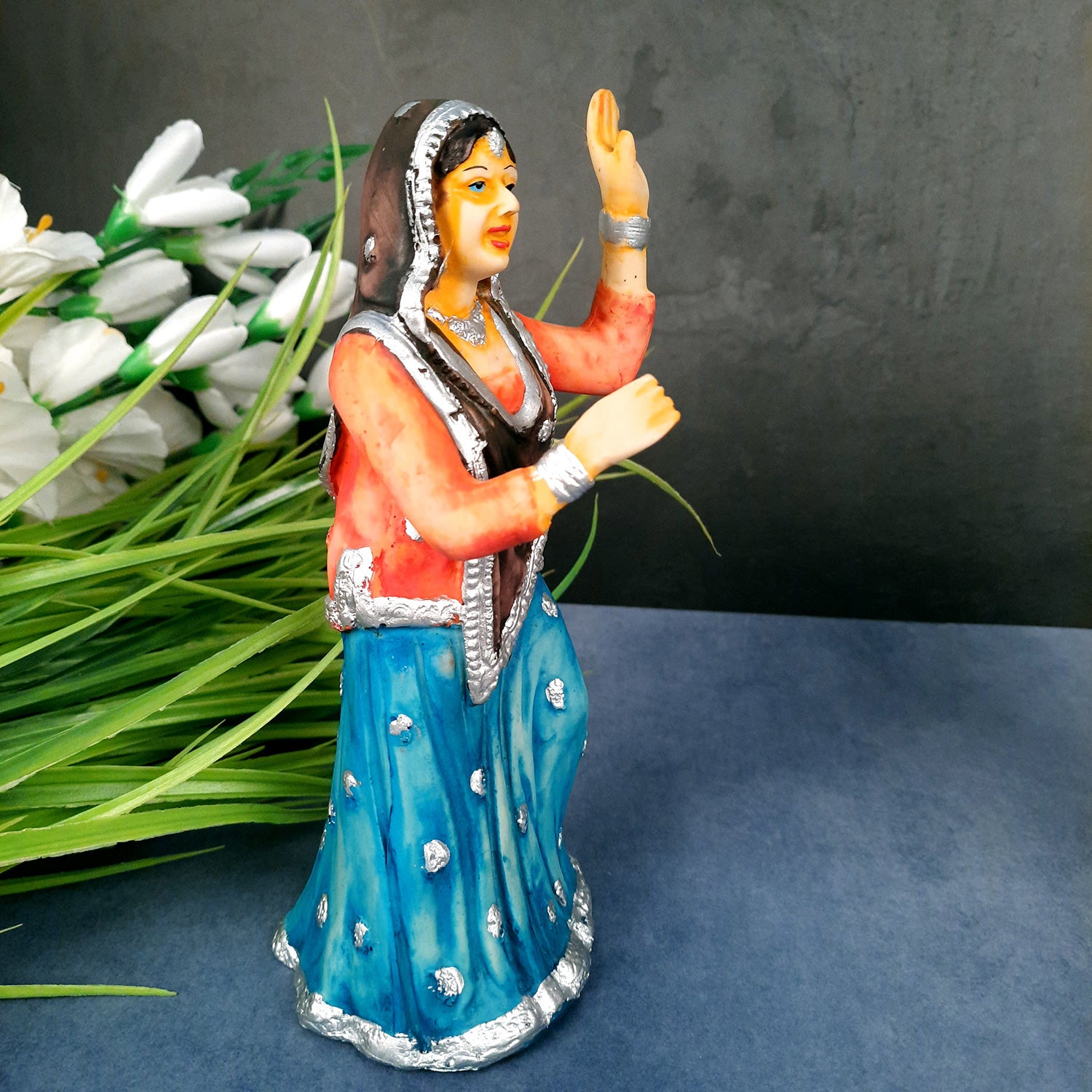 Decorative Couple Musician Showpiece Set- 10 inch-Apkamart