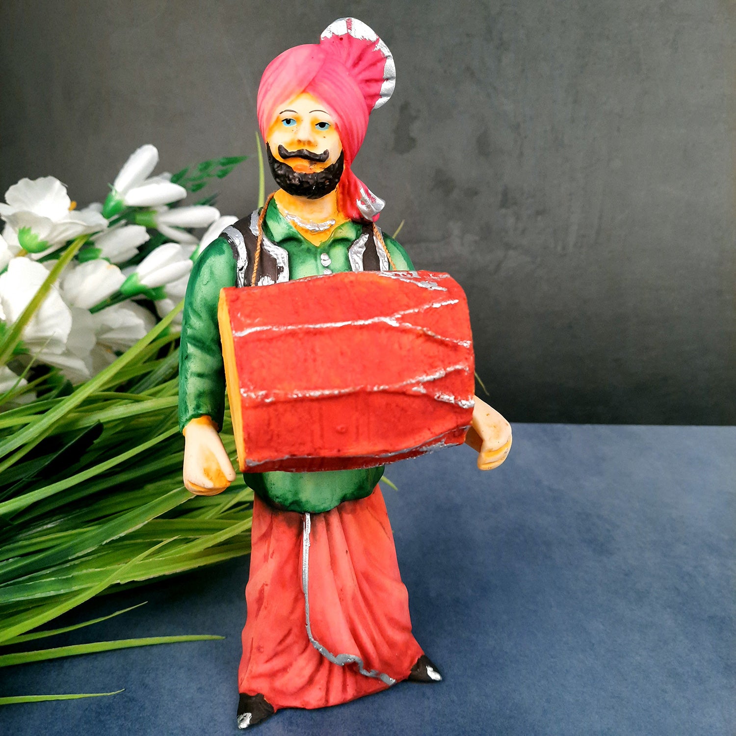 Decorative Couple Musician Showpiece Set- 10 inch-Apkamart