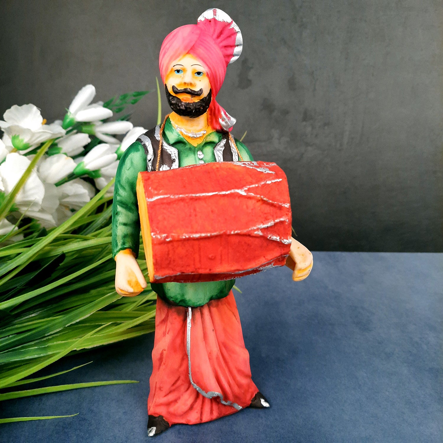 Decorative Couple Musician Showpiece Set- 10 inch-Apkamart