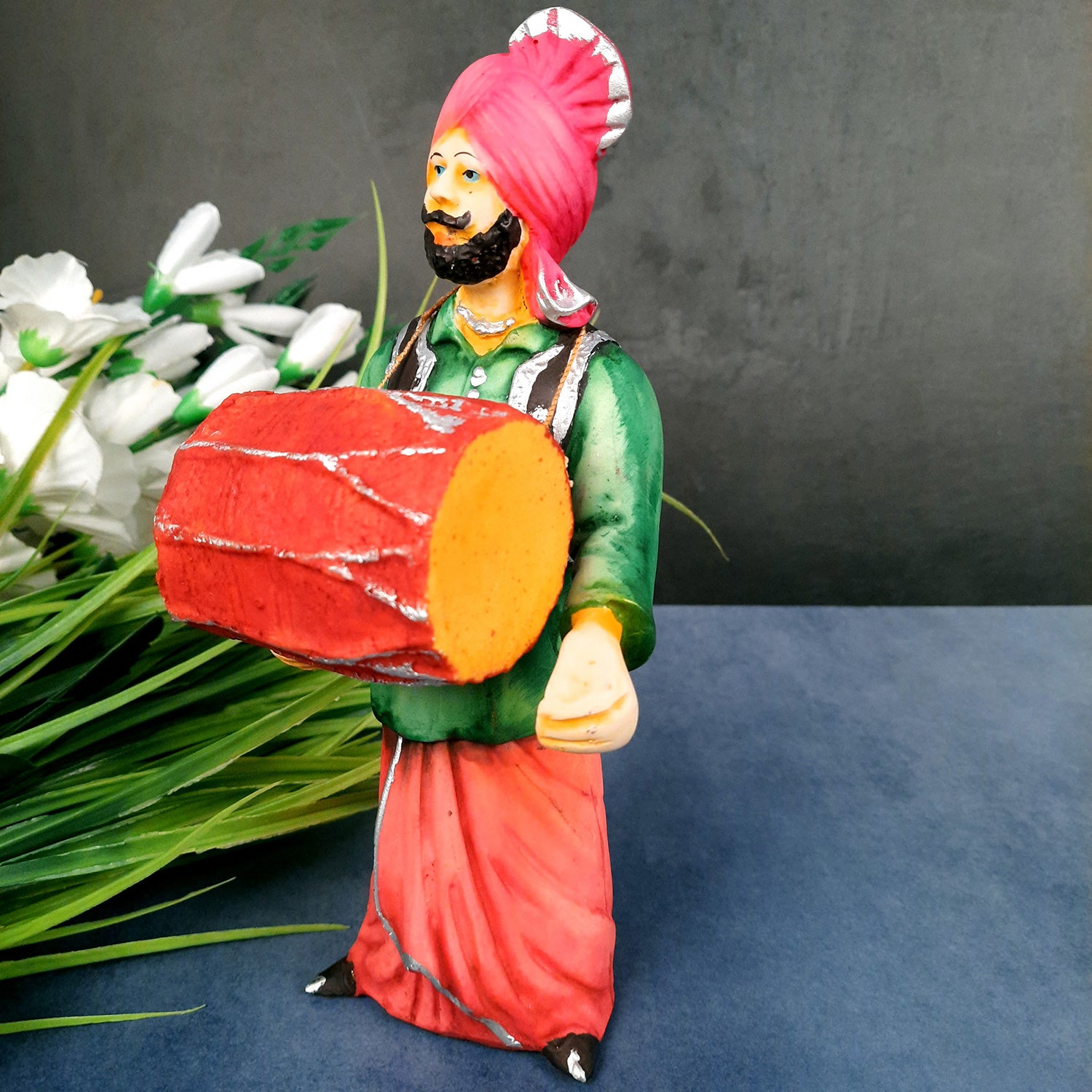 Decorative Couple Musician Showpiece Set- 10 inch-Apkamart