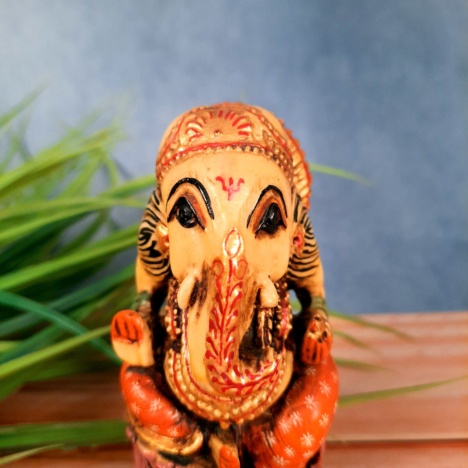 Ganesh Idol | Ganesha Statue - for Puja, Home & Table Decor | Ganpati Murti for Office Desk & Gifts - 5 Inch - Apkamart