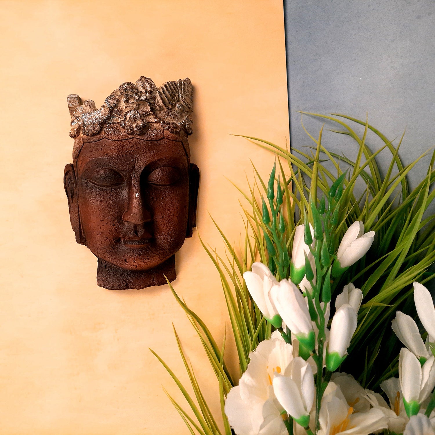 Buddha Wall Hanging - For Home & Wall Decor | Living Room, Office Décor & Gifts -8 inch-apkamart