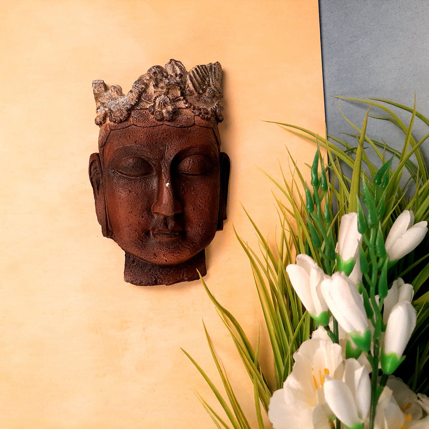 Buddha Wall Hanging - For Home & Wall Decor | Living Room, Office Décor & Gifts -8 inch-apkamart