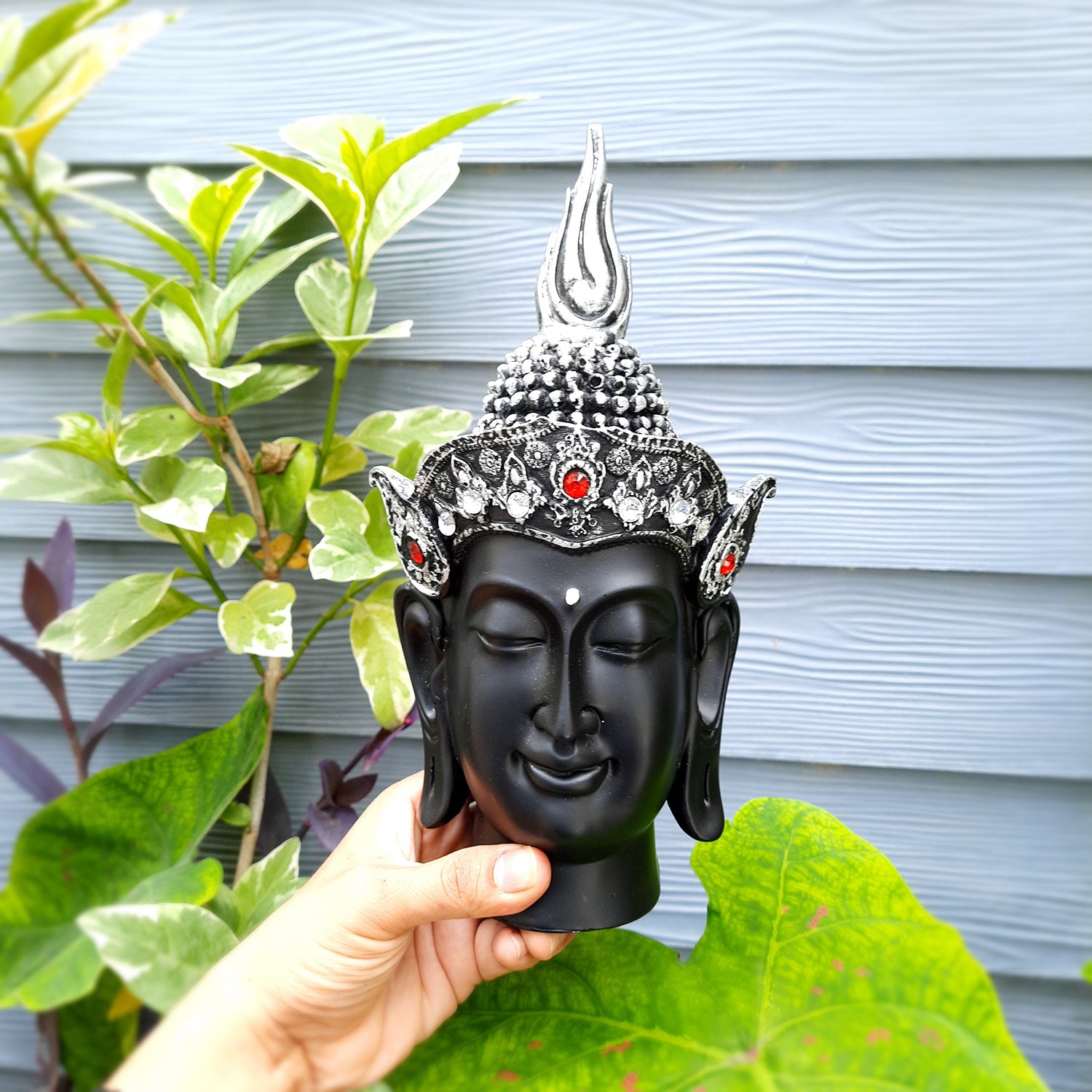 Buddha Head Statue | Lord Gautam Buddha Showpiece - For Living room, Home, Table, Office Decor & Gift- 12 Inch - Apkamart