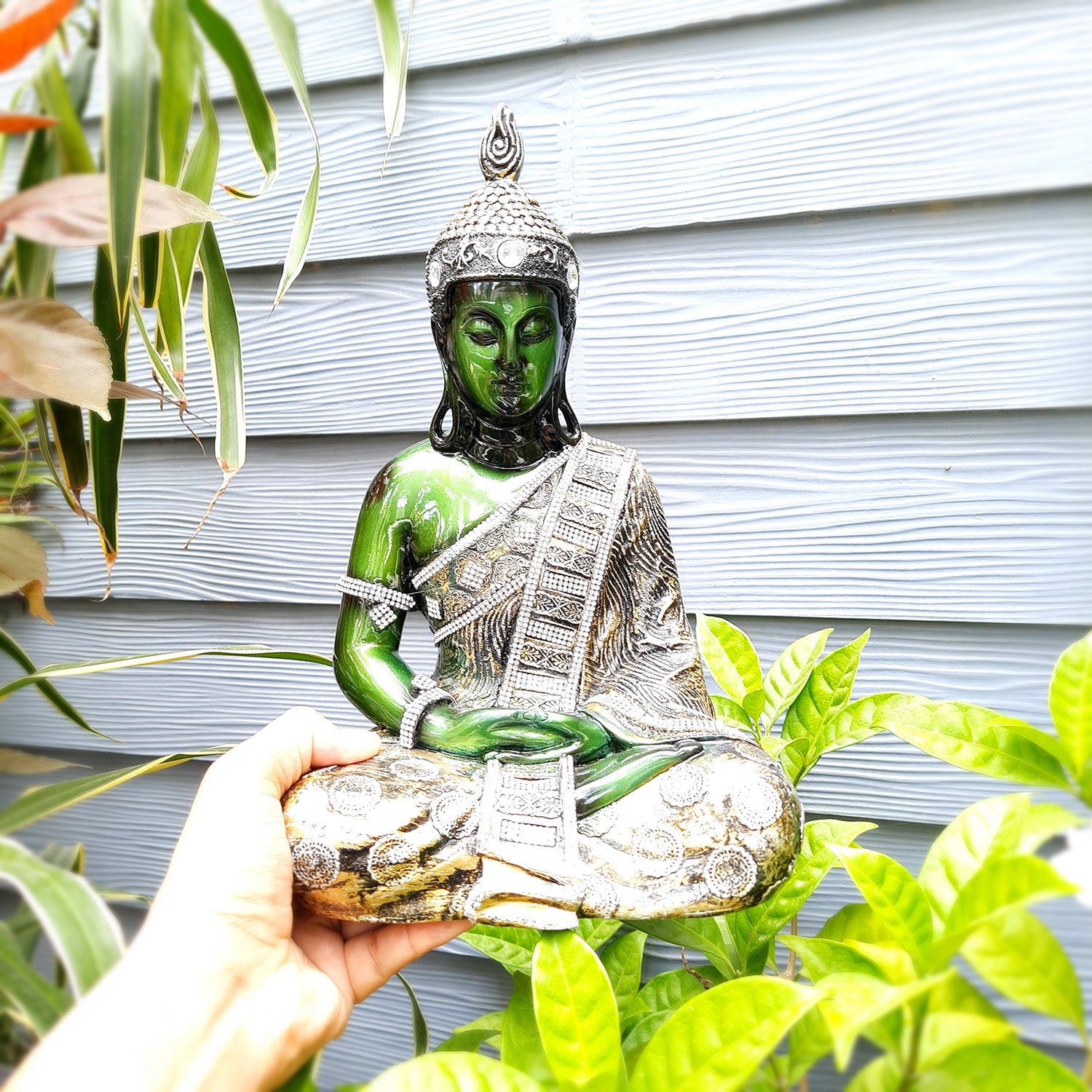 Buddha Statue | Lord Gautam Buddha in Meditation Showpiece - For Living room, Home, Table, Shelf, Office Decor & Gift - 12 Inch - Apkamart