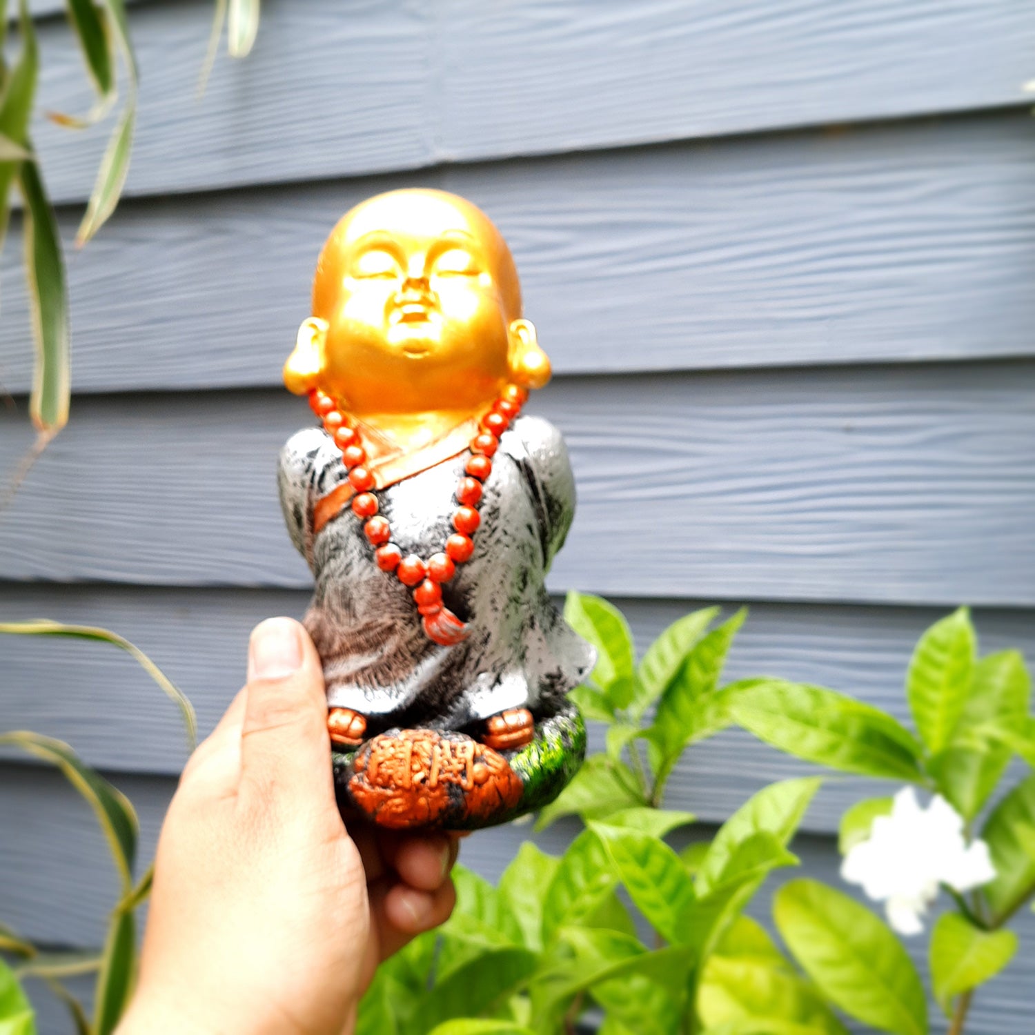 Buddha Baby Monk Showpiece | Feng Shui Child Monk Statue - for Home & Table Decor, Health, Wealth, Office Desk & Gift - Set of 3 -Apkamart