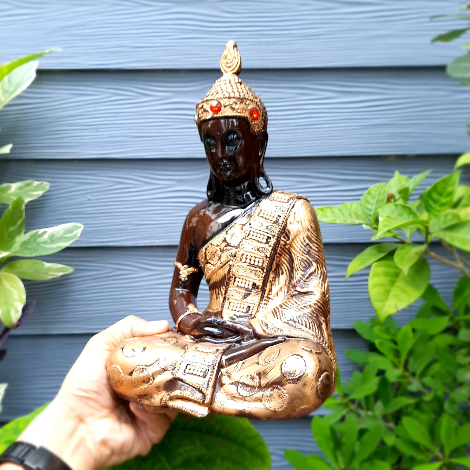 Buddha Statue | Lord Gautam Buddha in Meditation Showpiece - For Living room, Home, Table, Shelf, Office Decor & Gift - 12 Inch - Apkamart