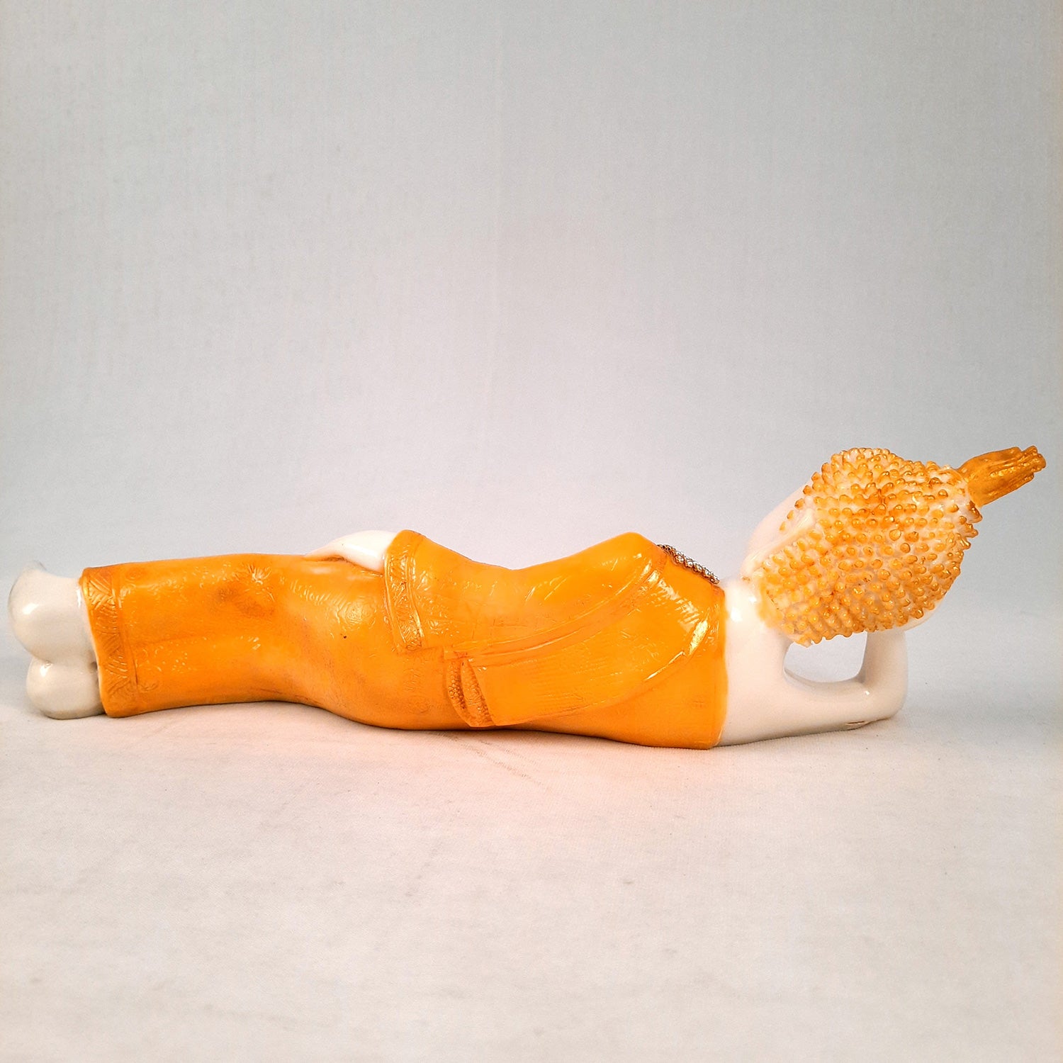 Buddha Statue | Lord Gautam Buddha Idol - In Relaxing Pose Showpiece - For Living room, Home, Table, Office Decor & Gift - 14 Inch - Apkamart