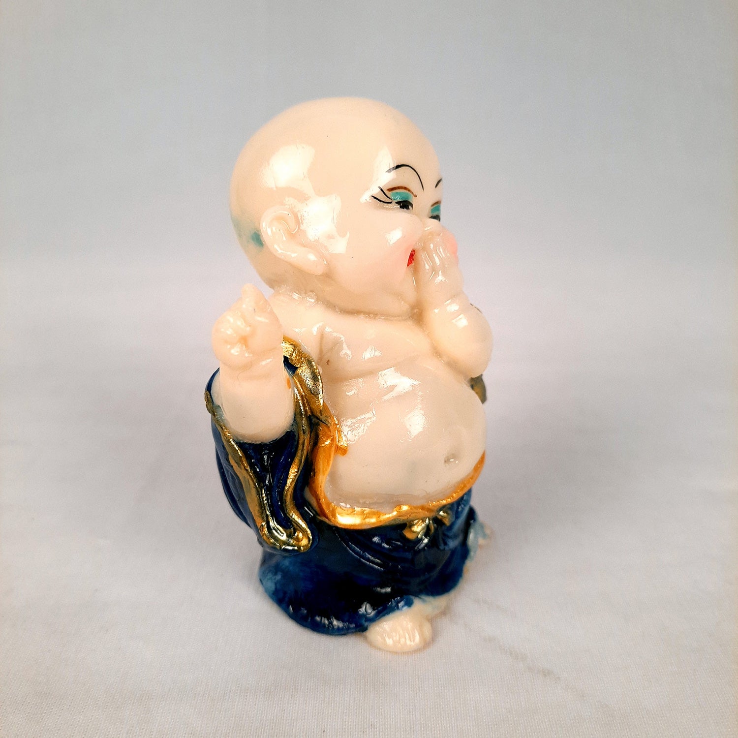 Buddha Baby Monk Showpiece|Happy Monk Feng Shui Table Decor - for Car Dashboard, Good Luck, Home, Office Decor & Gift- 4 inch-Apkamart