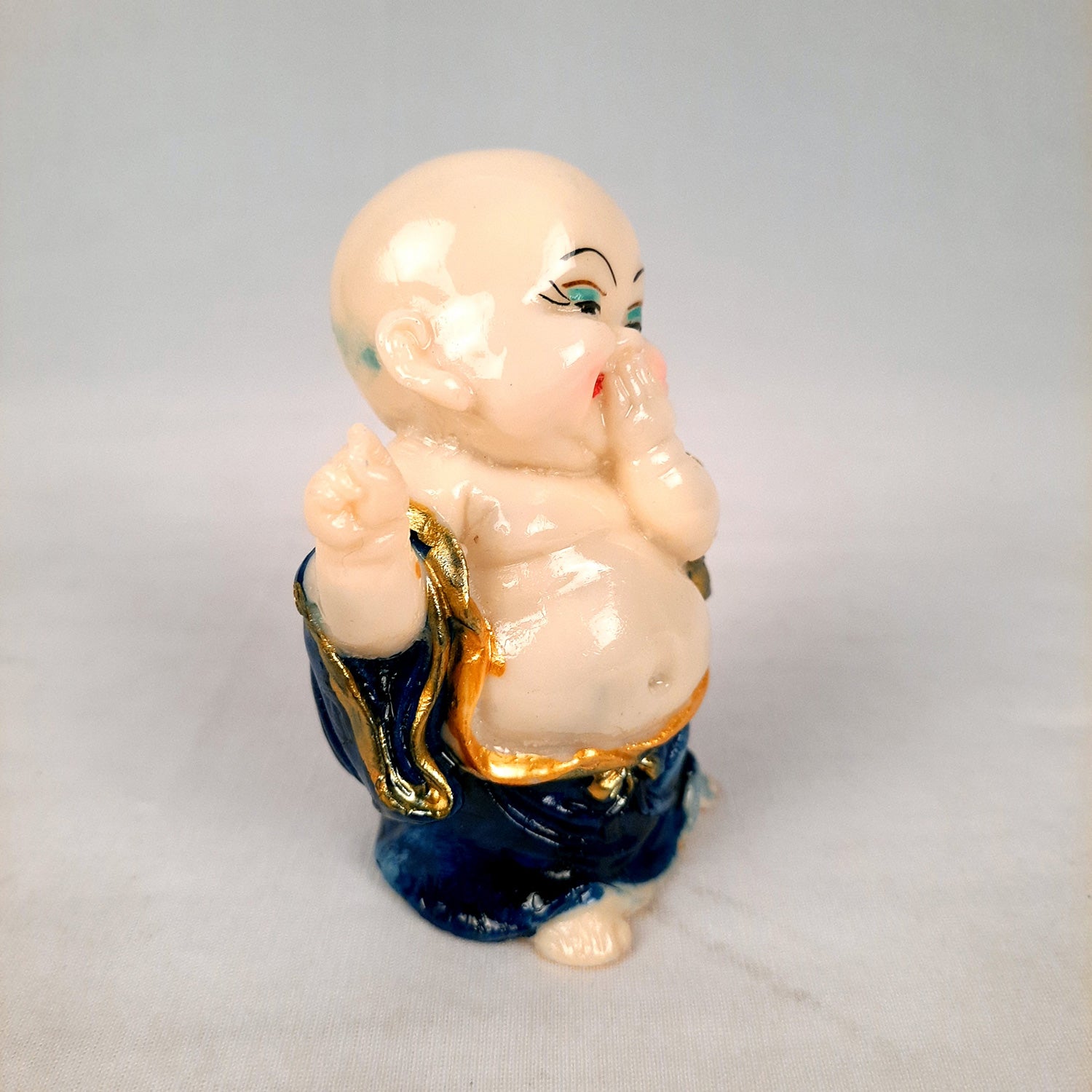 Buddha Baby Monk Showpiece|Happy Monk Feng Shui Table Decor - for Car Dashboard, Good Luck, Home, Office Decor & Gift- 4 inch-Apkamart