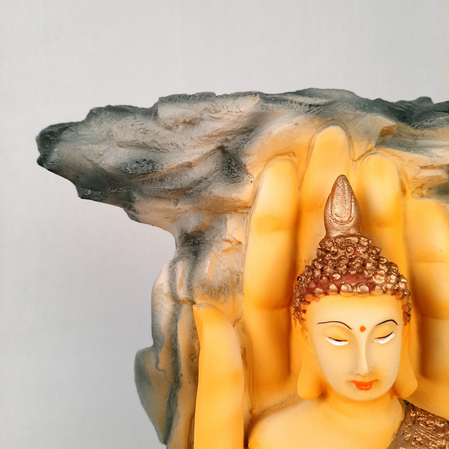 Buddha Showpiece Cum Vase |Flower Pot with Lord Gautam Buddha Showpiece - for Living Room, Home, Table, Office Decor & Gift- 11 inch- Apkamart