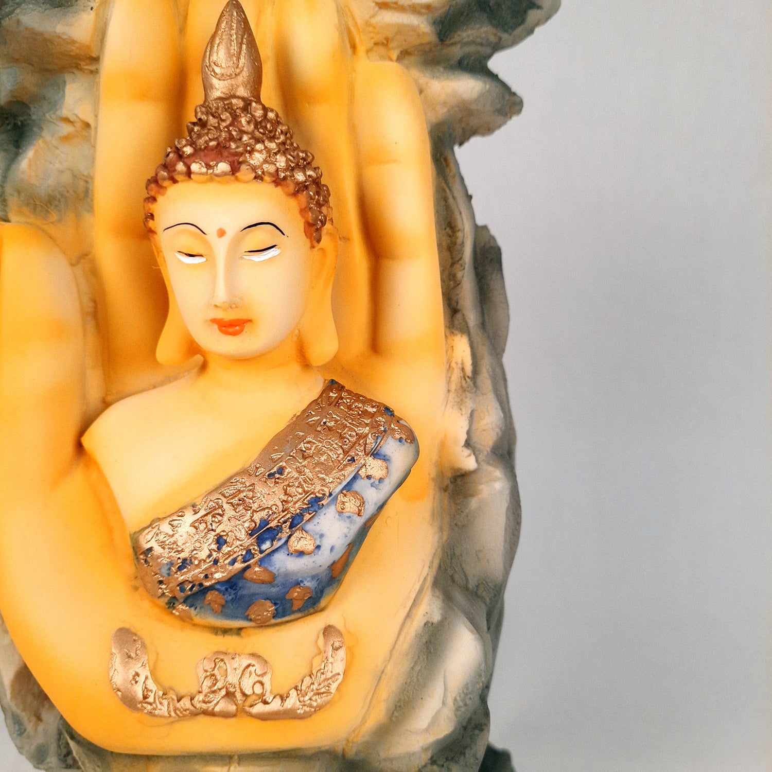 Buddha Showpiece Cum Vase |Flower Pot with Lord Gautam Buddha Showpiece - for Living Room, Home, Table, Office Decor & Gift- 11 inch- Apkamart