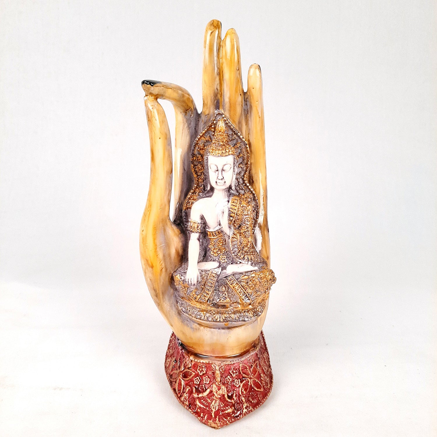 Buddha In Meditation Statue | Lord Buddha Idol Showpiece - For Living room, Home, Table, Office Decor & Gift - 10 Inch - Apkamart