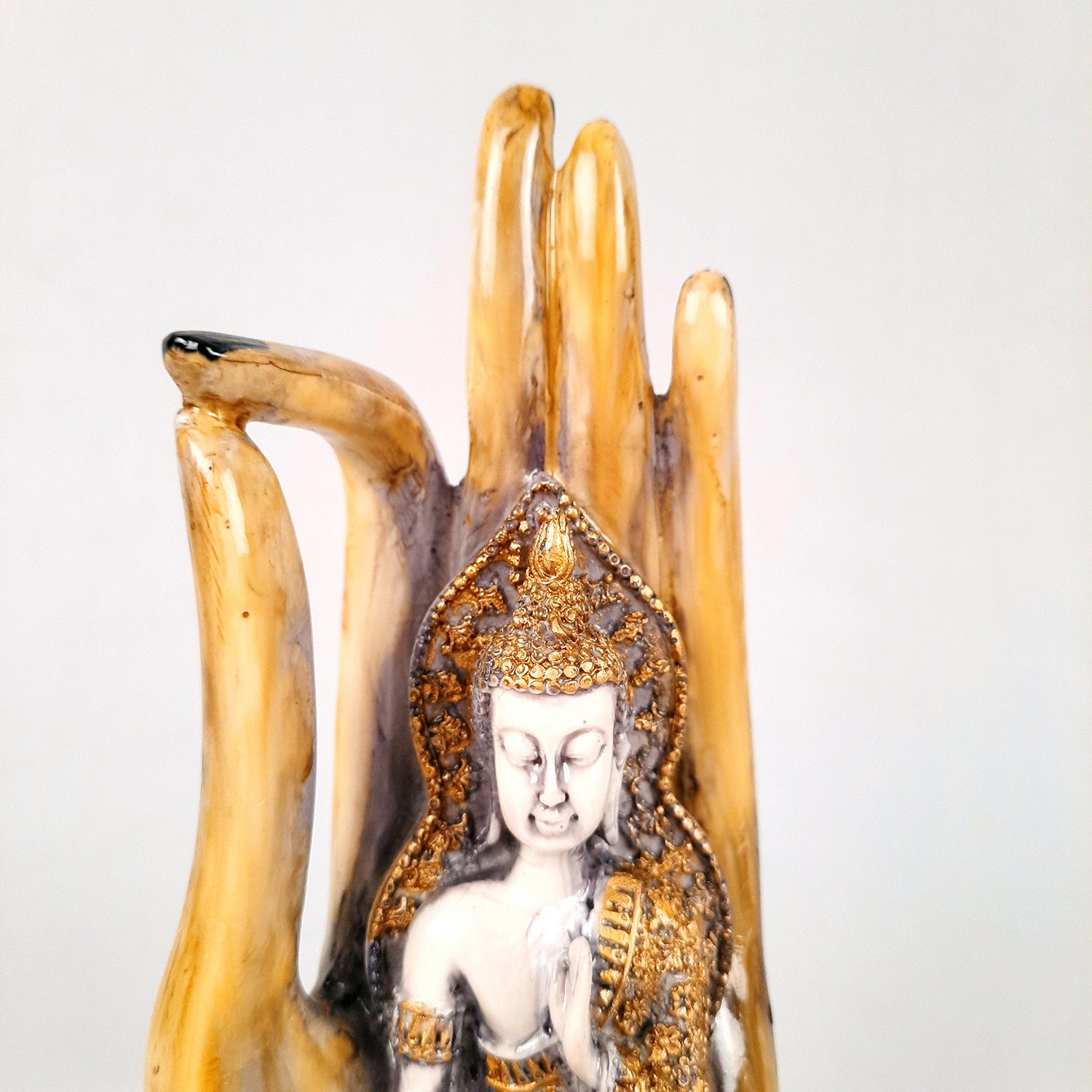 Buddha In Meditation Statue | Lord Buddha Idol Showpiece - For Living room, Home, Table, Office Decor & Gift - 10 Inch - Apkamart