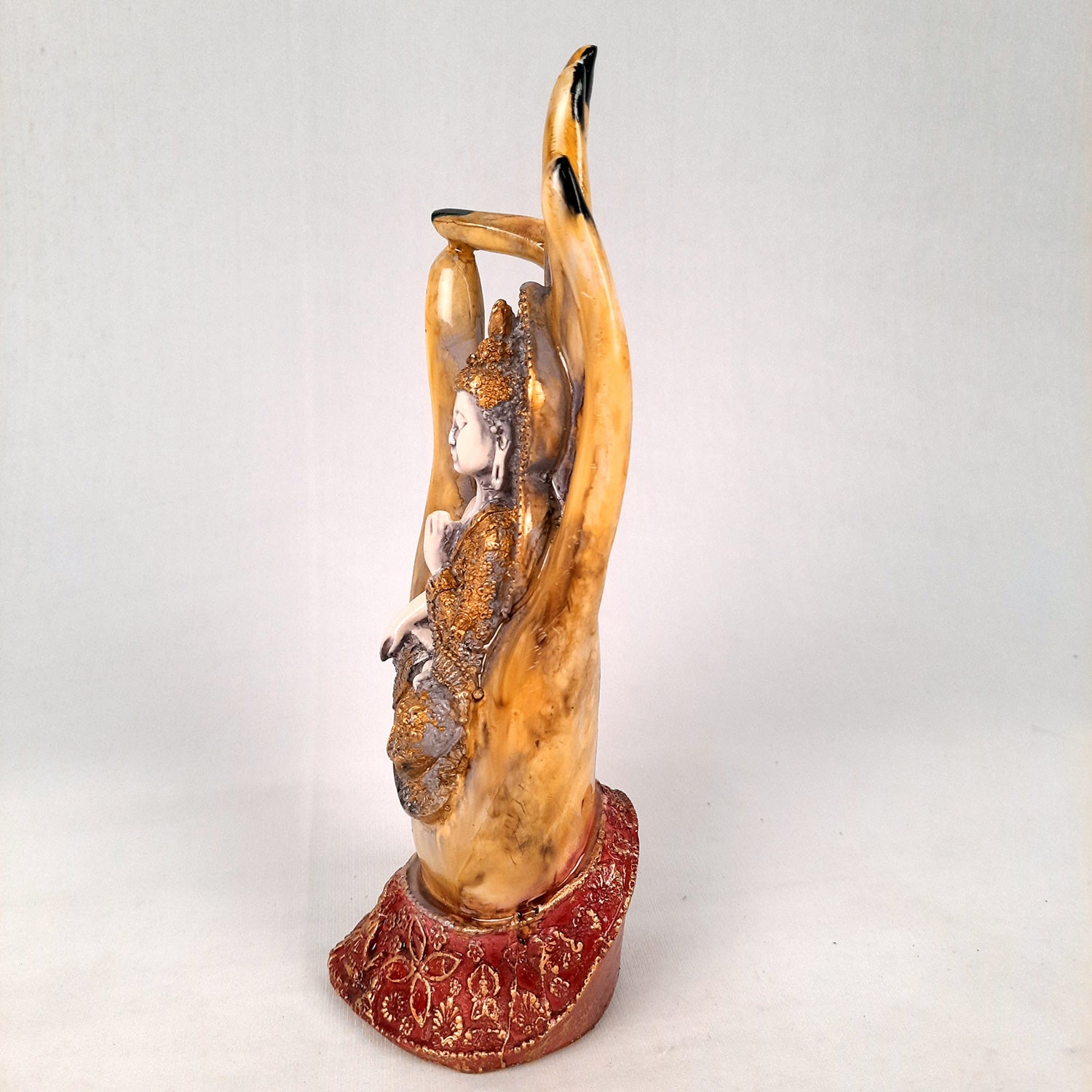 Buddha In Meditation Statue | Lord Buddha Idol Showpiece - For Living room, Home, Table, Office Decor & Gift - 10 Inch - Apkamart