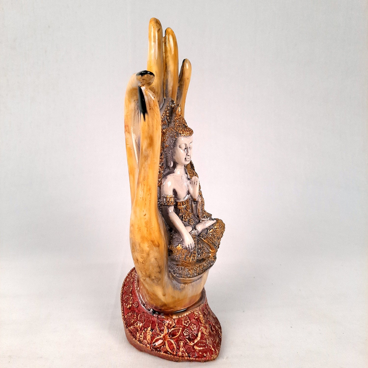 Buddha In Meditation Statue | Lord Buddha Idol Showpiece - For Living room, Home, Table, Office Decor & Gift - 10 Inch - Apkamart